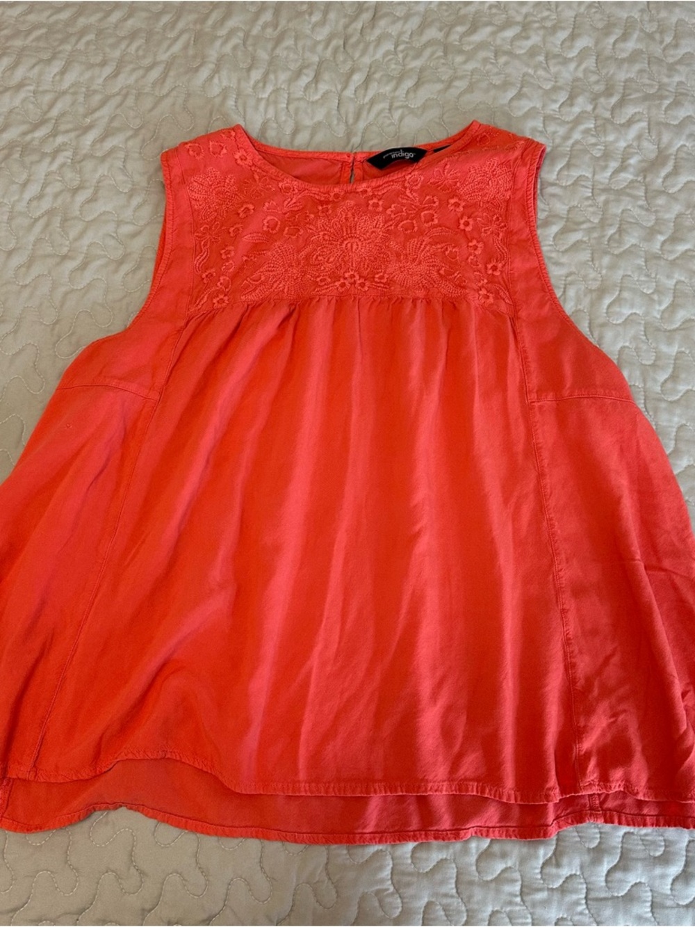 Great Northwest Indigo Coral Embroidered Women’s Tank Top